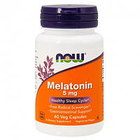 Melatonin 5 мг Now Foods (60 вег капсул)