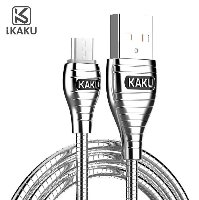 Кабель iKAKU ALLOY series for mirco, Silver, довжина 1 м, 2.8A, BOX, фото 1