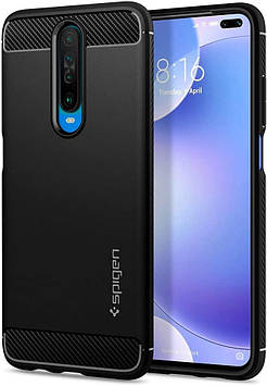 Чохол Spigen для Xiaomi Redmi K30 / Poco X2 (2020) Rugged Armor, Matte Black (ACS00697)
