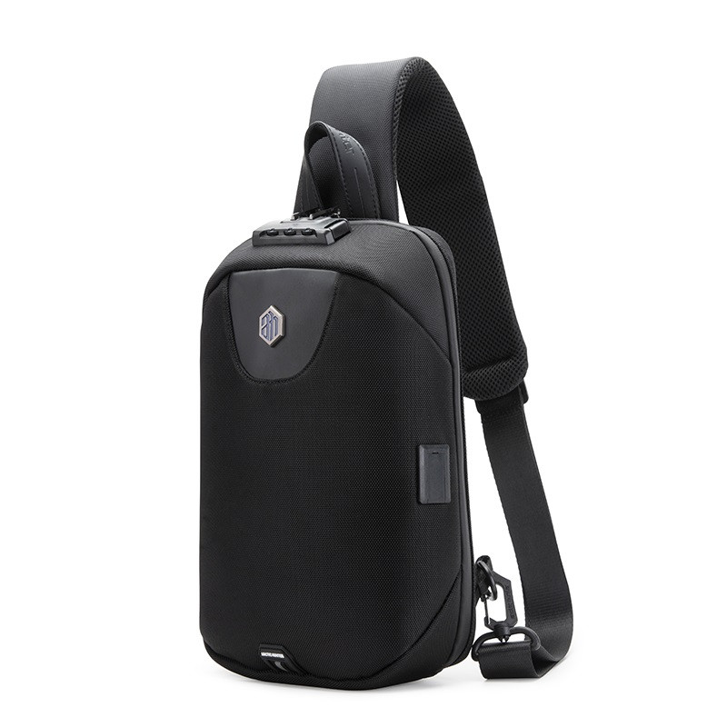 Рюкзак з одного лямкою Arctic Hunter XB00115, з USB портом, кодовим замком, захистом від дощу, 5л