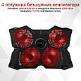 Охолоджуюча підставка для ноутбука Promate AirBase-3 Black (ch_airbase-3.black), фото 4