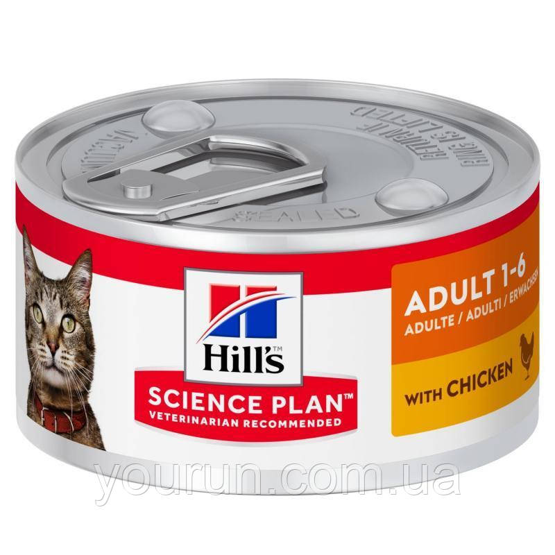 Hill's Wet SP Feline Adult Chicken - консервований корм з куркою для дорослих котів, 82г, фото 1