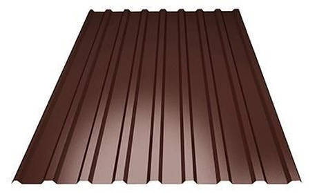 Профнастил покрівельний ПК-20 шоколадний товщина 0,35 розмір 1,5Х1,16м, фото 2