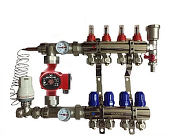 Колектор для теплої підлоги KOER на 6 контурів (Чехія)