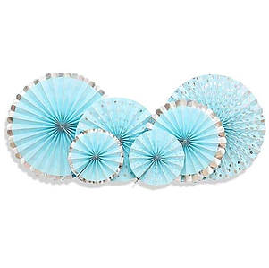 Набір віял 6шт| Блакитний