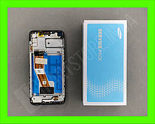 Дисплей Samsung M115 Black M11 2020 (GH81-18736A) сервісний оригінал у зборі з рамкою (159,5 mm)