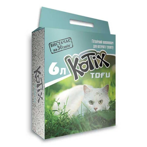 Наповнювач соєвий Kotix (Котікс) Tofu Сlassic 2,55кг (6л) для котячого туалету, фото 1