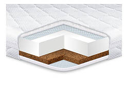 Тонкий двосторонній матрац-топпер на диван Cocos 150х190, ТМ Eurosleep