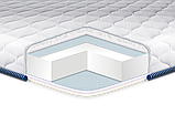 Тонкий ортопедичний матрац-топер Super Strong 150x190, жакардовий чохол EuroSleep, фото 2