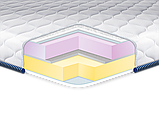 Тонкий матрац — топер на диван Memory Mix 120x200 жакардовий чохол, ТМ EuroSleep, фото 2