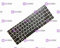 Оригинальная клавиатура для HP EliteBook Folio 9470m, 9480m series, rus, black, серебристая рамка, подсветка