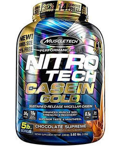 Казеїновий протеїн MuscleTech Nitro-Tech Casein Gold 2270 г