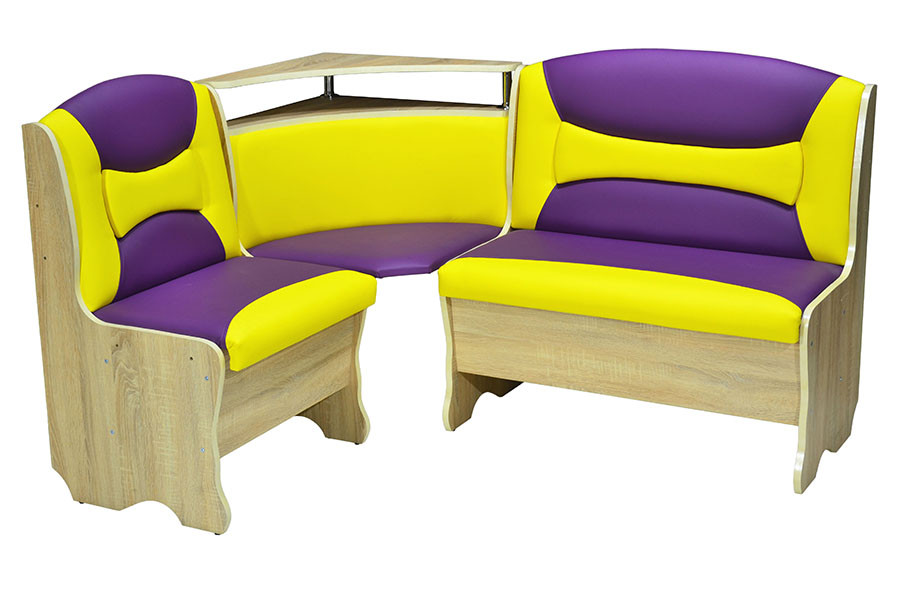 Кухонний куточок Diamond Клео 1200x1500x880 мм Яскравий кухонний куточок М'який кухонний куточок