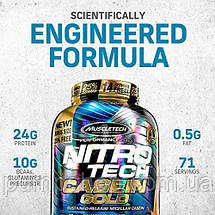 Казеїновий протеїн MuscleTech Nitro-Tech Casein Gold 2270 г, фото 3