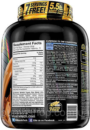 Казеїновий протеїн MuscleTech Nitro-Tech Casein Gold 2270 г, фото 3
