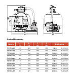 Фільтраційна установка Emaux FSP400-SS033 (6.48 м3/год, D400), фото 3