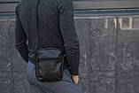 Чоловіча сумка месенджер / чоловіча сумка через плече / Сумка чоловіча чорна / Барсетка, фото 9