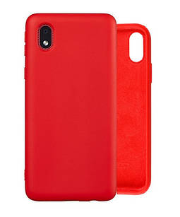 Чохол Silicone Case full для Samsung Galaxy A01 Core (A013) Red