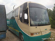 Производство и замена лобового стекла триплекс на автобусе Ferqui Narcea на шасси Mercedes-Benz O1117L в Никополе (Украина). 1