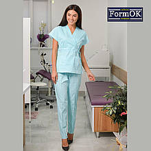 Жіночий медичний костюм "Едельвіка" блакитний