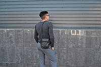 Чоловіча сумка месенджер / чоловіча сумка через плече / Сумка чоловіча чорна / Барсетка, фото 1