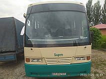 Производство и замена лобового стекла триплекс на автобусе Ferqui Narcea на шасси Mercedes-Benz O1117L в Никополе (Украина). 3