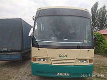 Производство и замена лобового стекла триплекс на автобусе Ferqui Narcea на шасси Mercedes-Benz O1117L в Никополе (Украина). 6