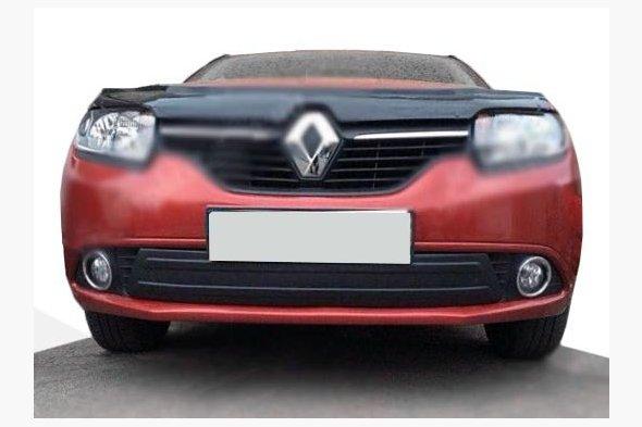 Зимова накладка на решітку Renault Logan/Sandero 2013- (в бампер), фото 1