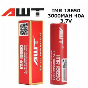 Акумулятор AWT 18650 3000 mAh 3,7 V 40A