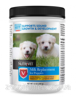 Сухий замінник молока для цуценят Nutri-Vet Нутрі-Вет Milk Replacement for Puppies, 340 г
