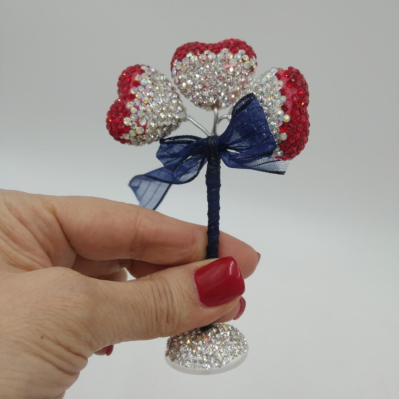 Жіночий брелок для ключів зі стразами, ремінець з карабіном, фото 1