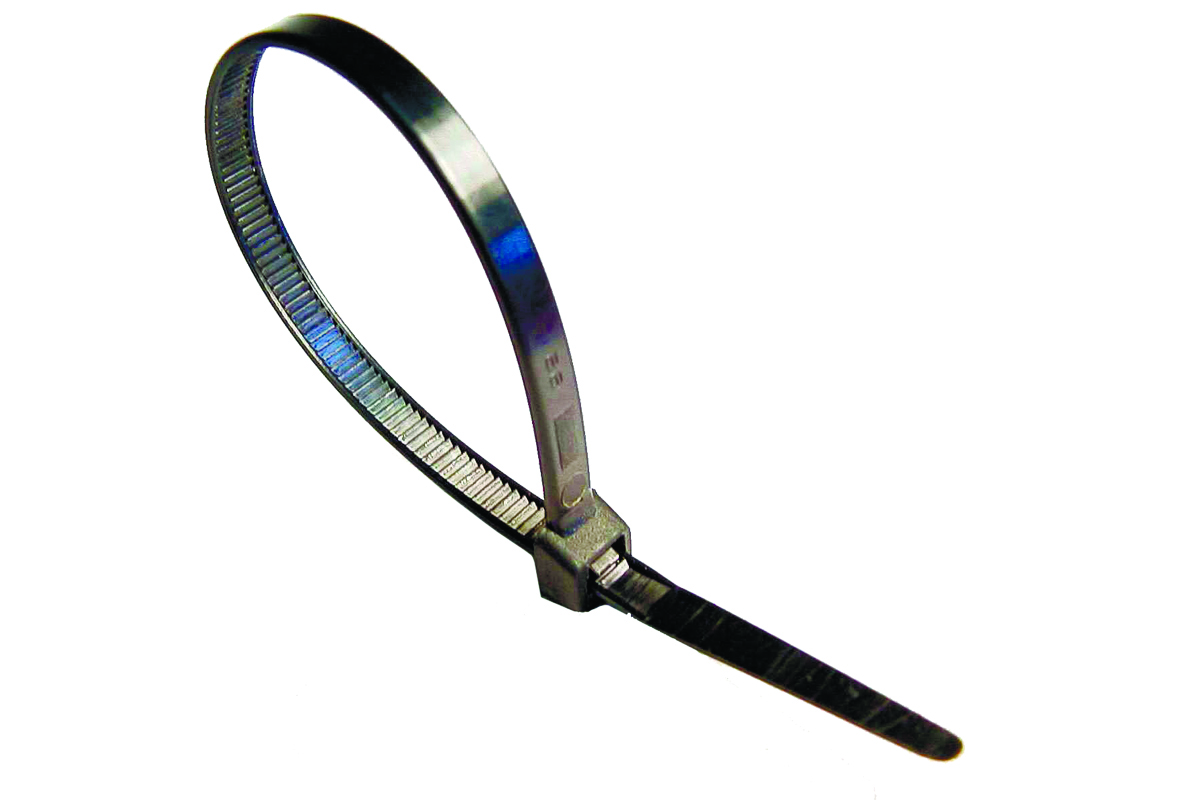 Хомут стяжний VIROK капроновий чорний 150 х 2.5 мм 100 шт.