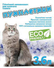 Наповнювач силікагелевий  "Пухнастики" без аромату 3,6л для котячого туалету