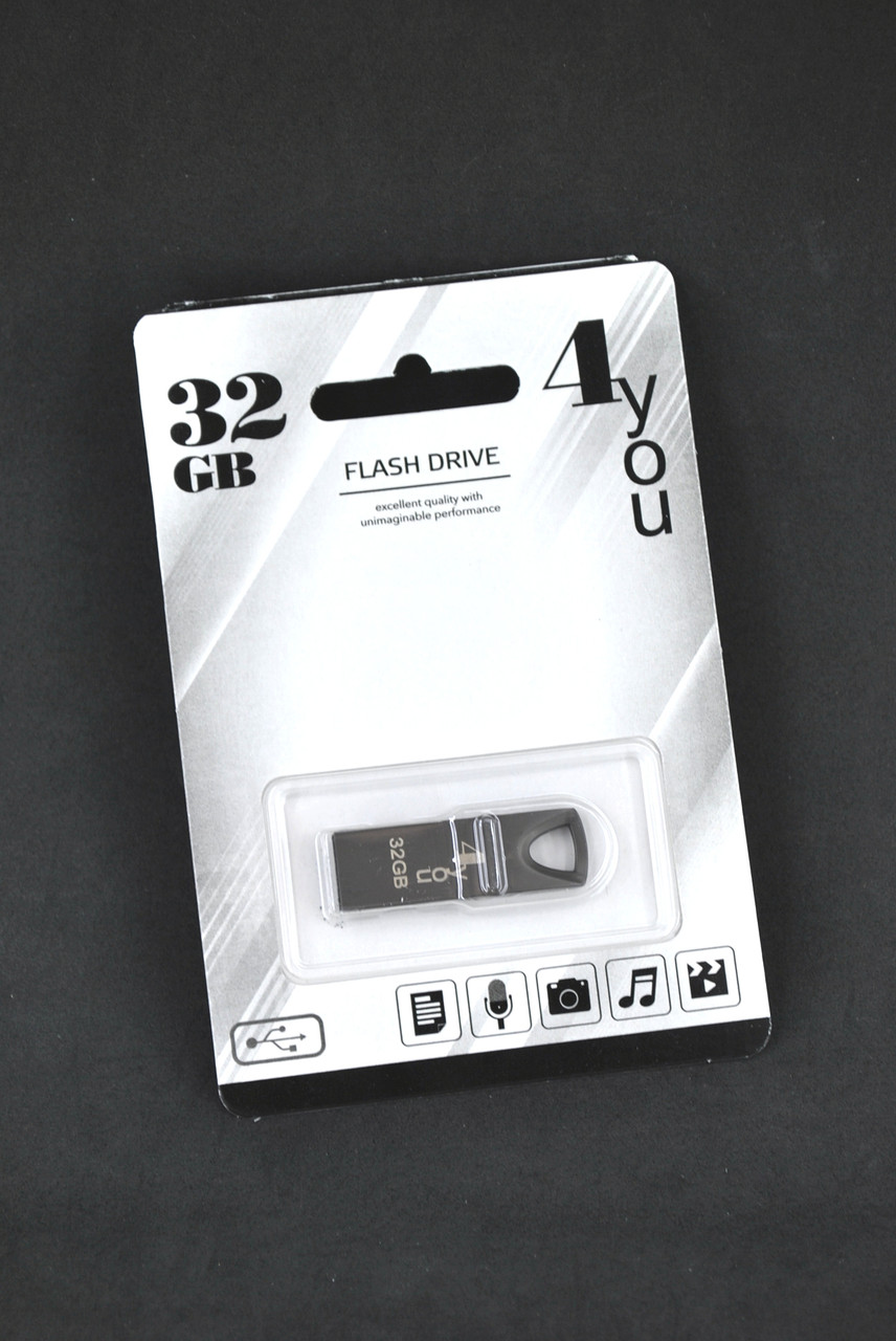 Флеш-накопичувач Usb 32Gb 4you 117 Metal series Black
