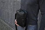 Чоловіча сумка месенджер / чоловіча сумка через плече / Сумка чоловіча чорна / Барсетка, фото 8