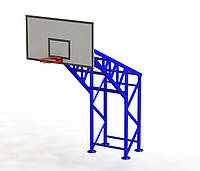 Баскетбольная со щитом (180х105), влагостойкая фанера, стандарт FIBA, с сеткой, на 4-х опорах SL418