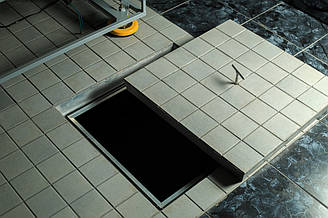 Люк-невидимка під плитку 900х900, прихований люк, алюмінієвий, ревізійний, технологічний, під заповнення