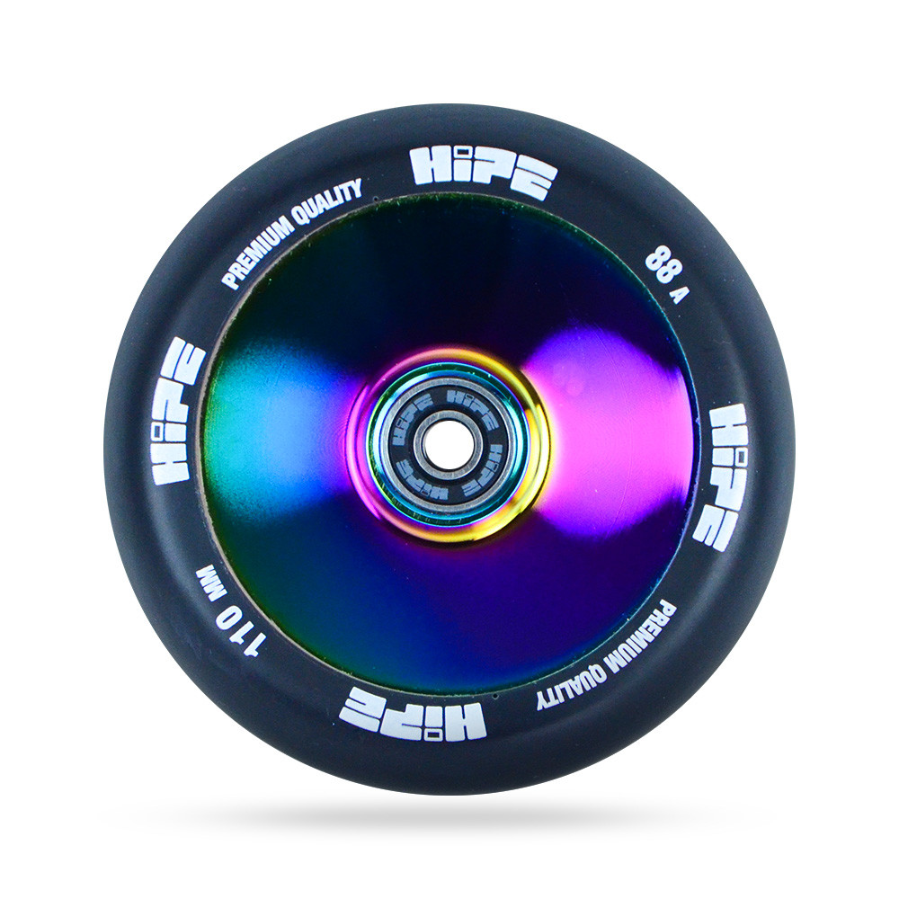 Колесо для трюкового самоката Hipe LMT01 V2 110мм Black/Neo chrome