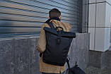 Рюкзак ROLLTOP / чоловічий жіночий рюкзак / рюкзак для ноутбука / міський туристичний ролтоп, фото 4