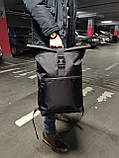 Рюкзак Roll Top / Рюкзак чоловічий - жіночий / Рюкзак для Ноутбука / Рюкзак мужской черный / рюкзак городской, фото 3