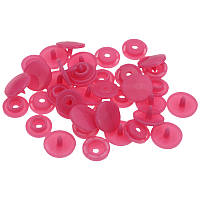Кнопка пластикова 12 мм темно-рожева (09) 50 шт (6131)