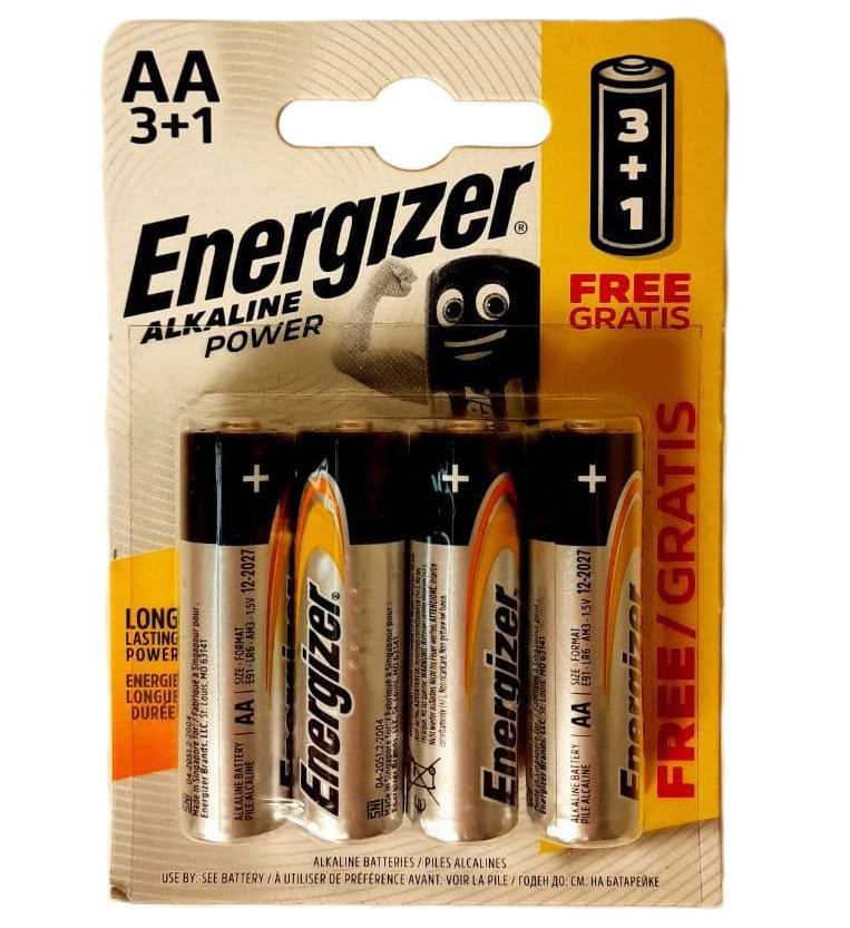 Батарейки Energizer Alkaline AA LR6, 4 шт, фото 1