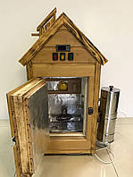 Электрическая Деревянная Коптильня для горячего и холодного копчения Мини 1.0 до 10 кг