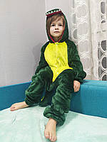 Пижама детская Кигуруми Динозавр kigurumi dinosaur green костюм на рост 130