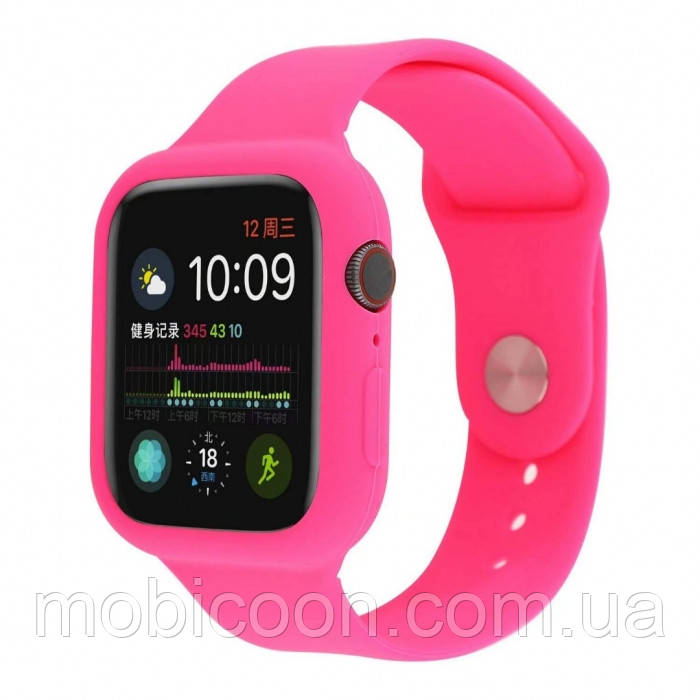 Ремінець Apple Watch Silicone 42/44 mm Hot Pink