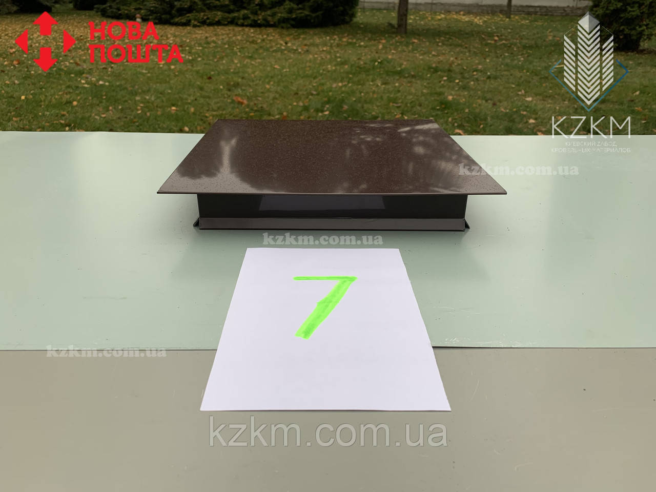 Плоскі ковпаки на стовпи, ковпаки на паркан, ковпак плоский для стовпа "FLAT" , ковпак на стовп огорожі, фото 1