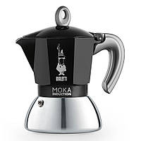 Кавоварка Bialetti New Moka Induction на 4 порції, 150 мл гейзерна чорна для варіння кави для індукційної плити