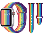 Ремінець Apple Watch Silicone 42/44 mm Rainbow Веселка, фото 6