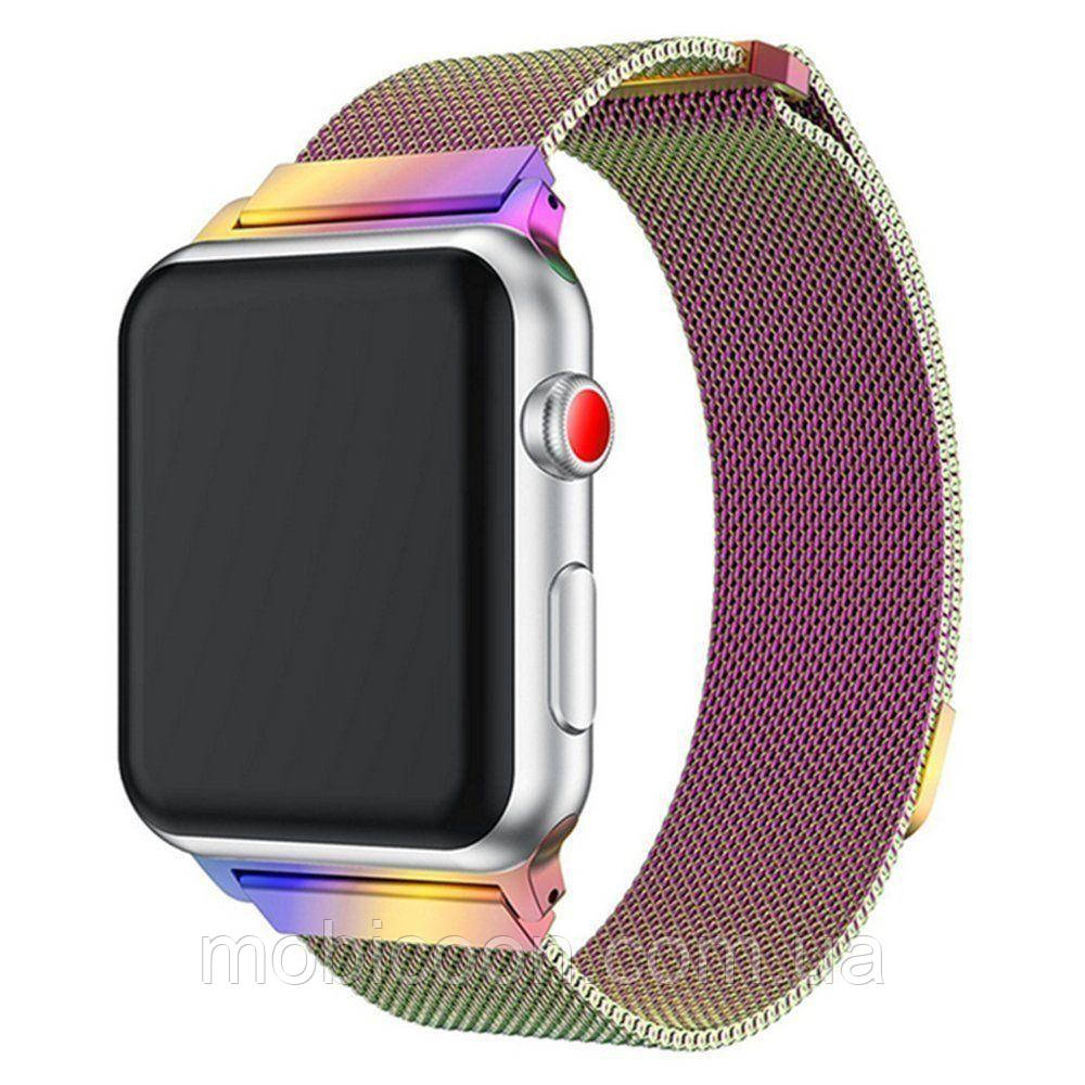 Ремінець Apple Watch Milanese Loop 42/44 Oil-rainbow