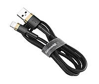 USB кабель для зарядки айфона Baseus USB-Lightning 2.4 А 1 м Золотистый/Черный (CALKLF-BV1)